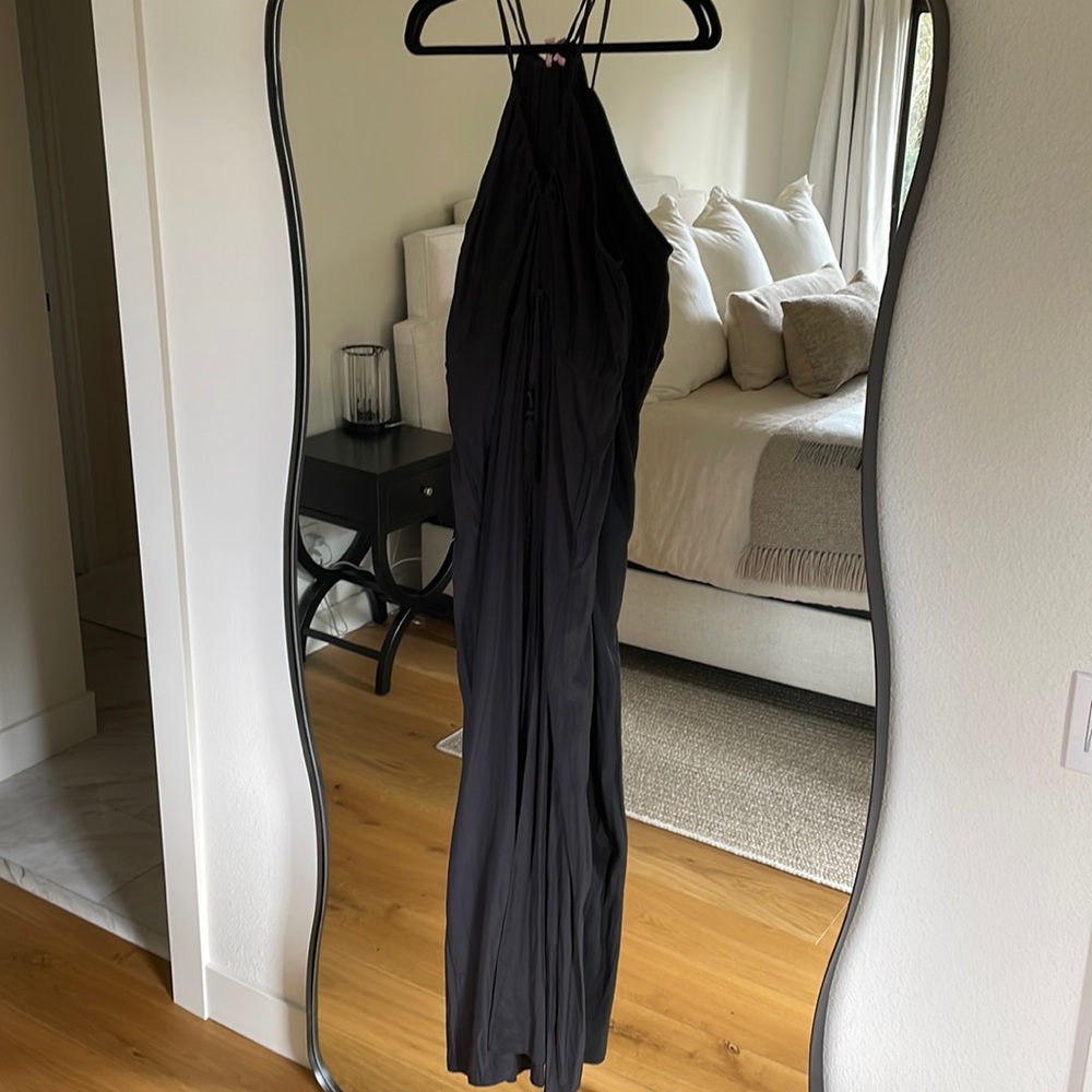 Black silk Calypso maxi dress